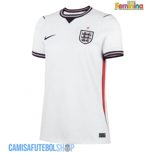 Camisa de time de futebol Inglaterra Replicas 1º Equipamento Feminina Mundo 2026 Manga Curta